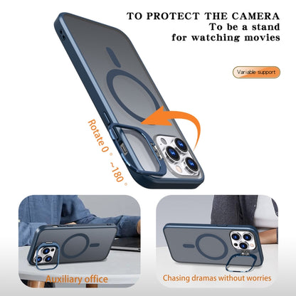 For iPhone 13 Pro Max Metal Invisible Camera Holder MagSafe Magnetic Phone Case(Blue) - iPhone 13 Pro Max Cases by buy2fix | Online Shopping UK | buy2fix