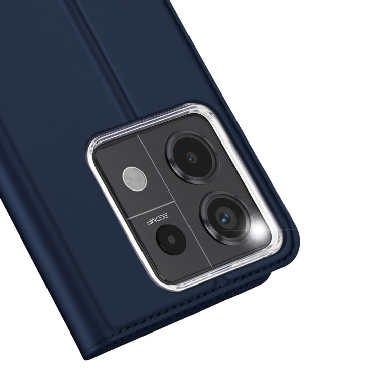 For Xiaomi Redmi Note 13 Pro 5G/Poco X6 5G DUX DUCIS Skin Pro Series Flip Leather Phone Case(Blue) - Note 13 Pro Cases by DUX DUCIS | Online Shopping UK | buy2fix
