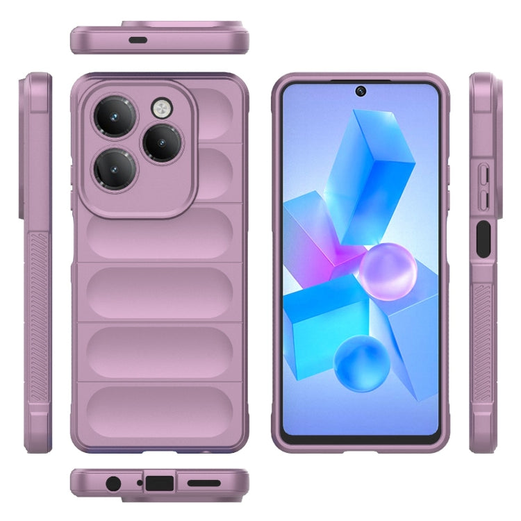 For Infinix Hot 40 Pro / Hot 40 Magic Shield TPU + Flannel Phone Case(Purple) - Infinix Cases by buy2fix | Online Shopping UK | buy2fix