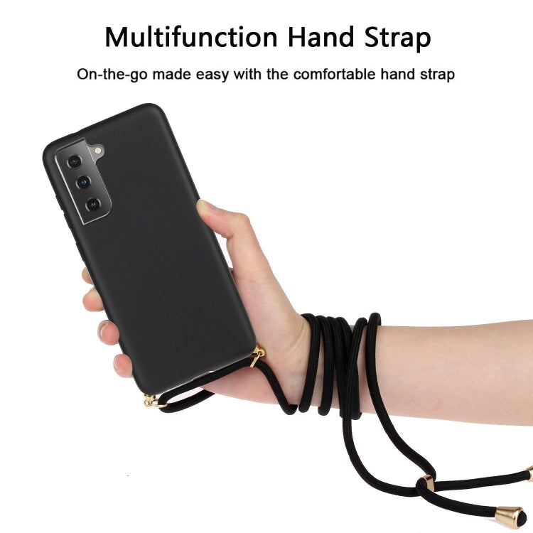 For Samsung Galaxy A25 Global Wheat Straw Material + TPU Phone Case with Lanyard(Black) - Galaxy Phone Cases by buy2fix | Online Shopping UK | buy2fix