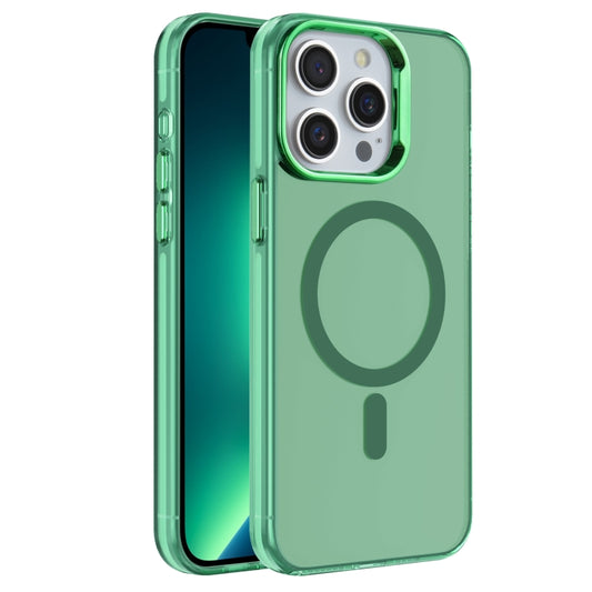 For iPhone 13 Pro Max Electroplated IMD Magsafe PC Hybrid TPU Phone Case(Green) - iPhone 13 Pro Max Cases by buy2fix | Online Shopping UK | buy2fix