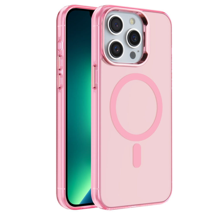 For iPhone 13 Pro Electroplated IMD Magsafe PC Hybrid TPU Phone Case(Pink) - iPhone 13 Pro Cases by buy2fix | Online Shopping UK | buy2fix