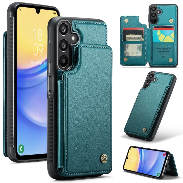 For Samsung Galaxy A15 CaseMe C22 Litchi Texture RFID Anti-theft Leather Phone Case(Green) - Galaxy Phone Cases by CaseMe | Online Shopping UK | buy2fix