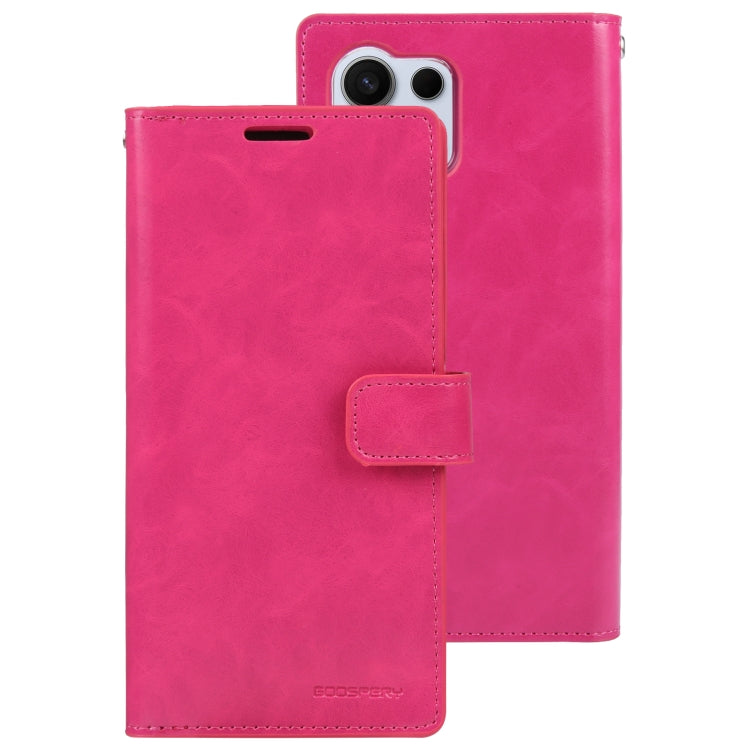 For Samsung Galaxy S24 Ultra 5G GOOSPERY MANSOOR DIARY 9 Card Slots Leather Phone Case(Rose Red) - Galaxy S24 Ultra 5G Cases by GOOSPERY | Online Shopping UK | buy2fix