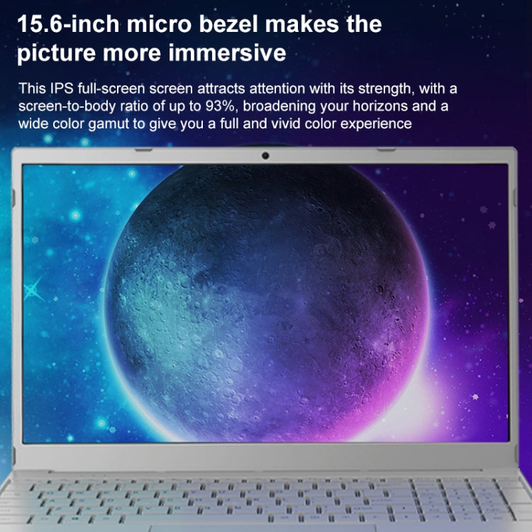 V8 15.6 inch Ultrathin Laptop, 16GB+128GB, Windows 10 Intel Jasper Lake N5095 Quad Core(Silver) - Others by buy2fix | Online Shopping UK | buy2fix