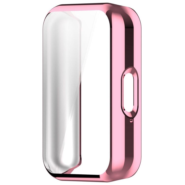 For Samsung Galaxy Fit 3 Full Coverage TPU Electroplated Watch Protective Case(Pink) - Watch Cases by buy2fix | Online Shopping UK | buy2fix