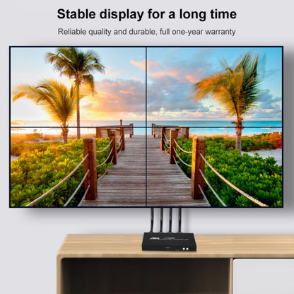 XP03 4K 2x2 HDMI Video Wall Controller Multi-screen Splicing Processor, Style:Playback Version(UK Plug) - Splitter by buy2fix | Online Shopping UK | buy2fix