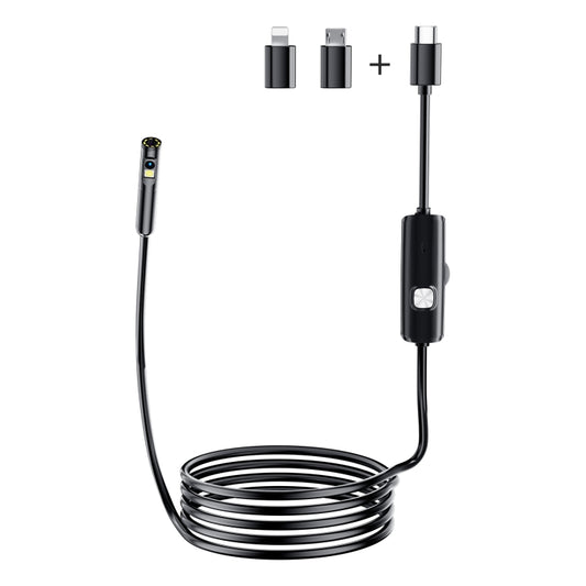 AN112 8mm Double Lenses HD Industry Endoscope Support Mobile Phone Direct Connection, Length:3.5m Soft Tube -  by buy2fix | Online Shopping UK | buy2fix