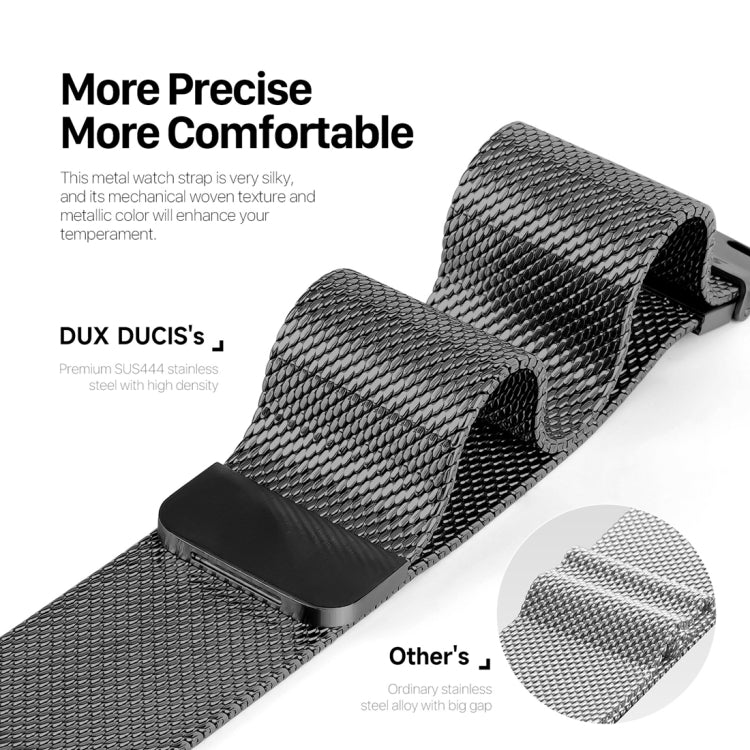 For Apple Watch Ultra 2 49mm DUX DUCIS Milanese Pro Series Stainless Steel Watch Band(Black) - Watch Bands by DUX DUCIS | Online Shopping UK | buy2fix