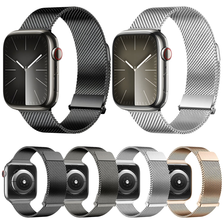 For Apple Watch Series 9 45mm DUX DUCIS Milanese Pro Series Stainless Steel Watch Band(Graphite) - Watch Bands by DUX DUCIS | Online Shopping UK | buy2fix