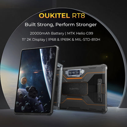 [HK Warehouse] OUKITEL RT8 4G Network IP68/IP69K Rugged Tablet, 6GB+256GB, 11 inch Android 13 MediaTek Helio G99 Quad Core Support Dual SIM, EU Plug(Orange) - Other by OUKITEL | Online Shopping UK | buy2fix