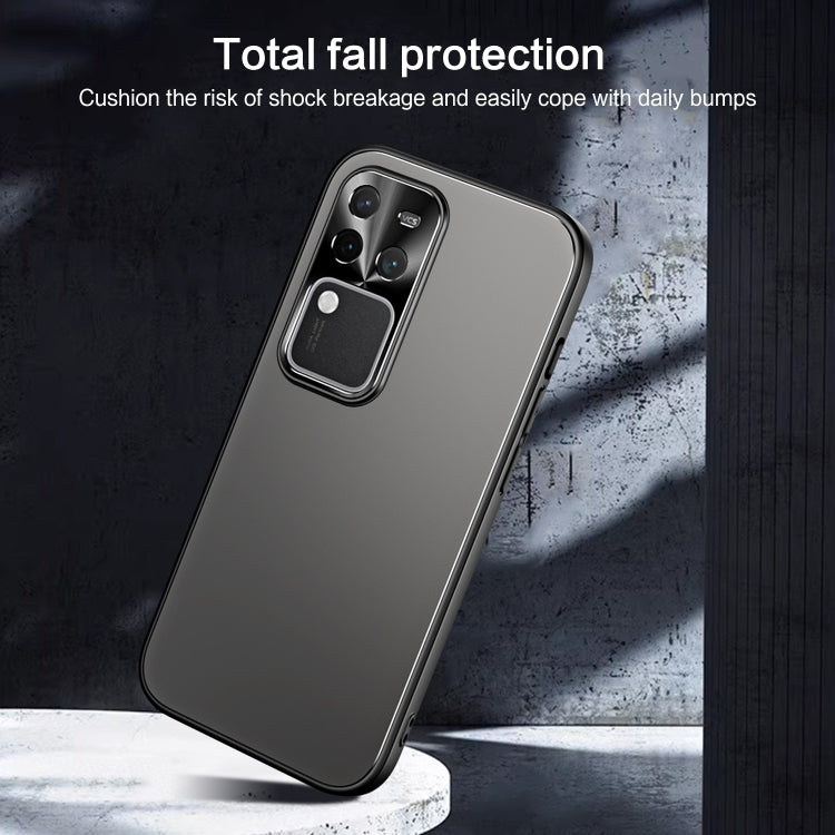 For vivo S18 Pro R-JUST RJ-61 Electroplating Frosted TPU + PC Phone Case(Silver) - S18 Pro Cases by R-JUST | Online Shopping UK | buy2fix