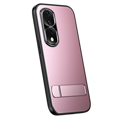 For Honor 80 Pro R-JUST RJ-61 Electroplating Frosted TPU + PC Phone Case with Holder(Pink) - Honor Cases by R-JUST | Online Shopping UK | buy2fix