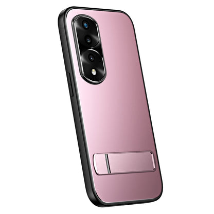 For Honor 70 Pro R-JUST RJ-61 Electroplating Frosted TPU + PC Phone Case with Holder(Pink) - Honor Cases by R-JUST | Online Shopping UK | buy2fix