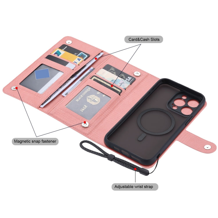 For iPhone 15 Pro Max ViLi GHA Series Shockproof MagSafe RFID Leather Attraction Horizontal Flip Phone Case(Pink) - iPhone 15 Pro Max Cases by ViLi | Online Shopping UK | buy2fix