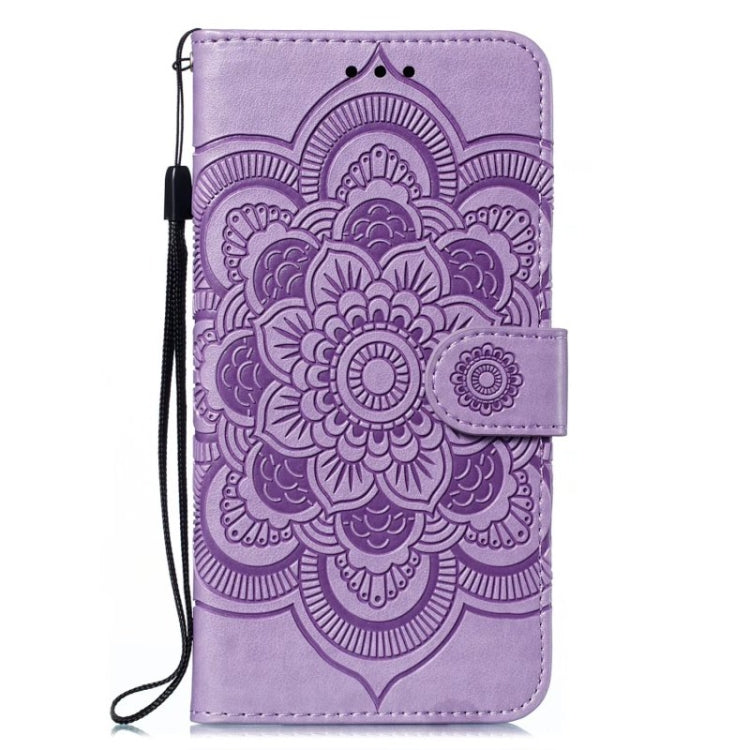 For OnePlus 11 Sun Mandala Embossing Pattern Phone Leather Case(Purple) - OnePlus Cases by buy2fix | Online Shopping UK | buy2fix