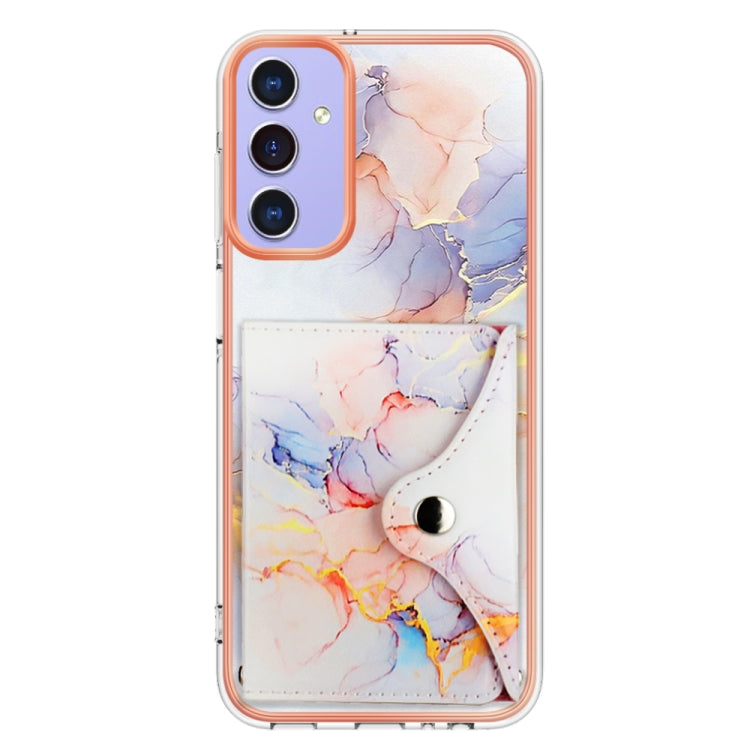 For Samsung Galaxy A15 5G Marble Pattern IMD Card Slot Phone Case(Galaxy Marble White) - Galaxy Phone Cases by buy2fix | Online Shopping UK | buy2fix