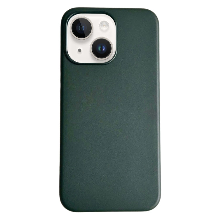 For iPhone 13 Pure Color Leather Magsafe Magnetic Phone Case(Dark Green) - iPhone 13 Cases by buy2fix | Online Shopping UK | buy2fix