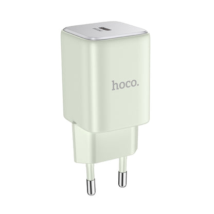 hoco N43 Vista PD30W Single Port Type-C Charger, EU Plug(Green) - USB Charger by hoco | Online Shopping UK | buy2fix