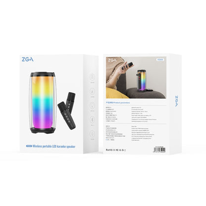 ZGA PZ003 Portable Colorful Karaoke Wireless Bluetooth Speaker(Black) - Desktop Speaker by ZGA | Online Shopping UK | buy2fix