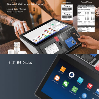 SGT-116 11.6 inch Capacitive Touch POS Terminal Cash Register, 2GB+32GB, RK3568 Quad Core Android 11(US Plug) - Printer by buy2fix | Online Shopping UK | buy2fix