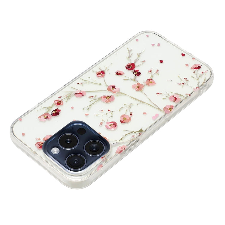 For iPhone 16 Pro Max Colorful Painting Pattern TPU Phone Case(Red Flowers) - iPhone 16 Pro Max Cases by buy2fix | Online Shopping UK | buy2fix