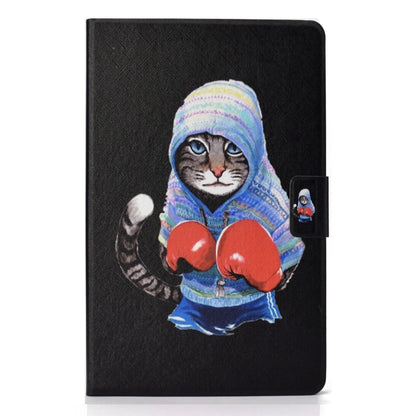 For Lenovo Tab M11 / Xiaoxin Pad 11 2024 Electric Pressed Colored Drawing Smart Leather Tablet Case(Boxing Cat) - Lenovo by buy2fix | Online Shopping UK | buy2fix