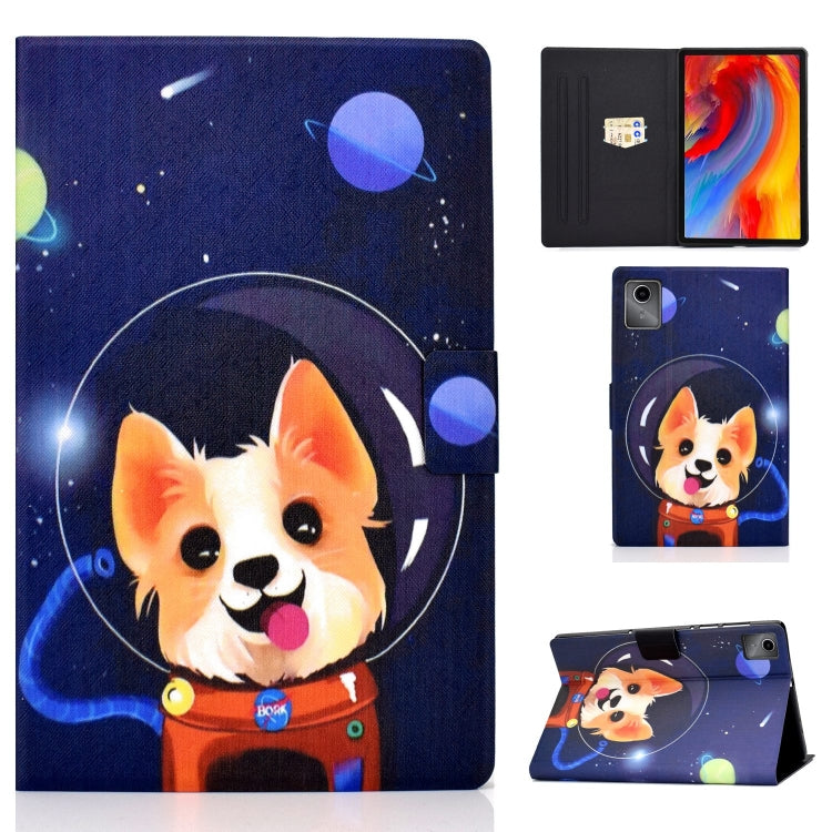 For Lenovo Tab M11 / Xiaoxin Pad 11 2024 Electric Pressed Colored Drawing Smart Leather Tablet Case(Space Dog) - Lenovo by buy2fix | Online Shopping UK | buy2fix