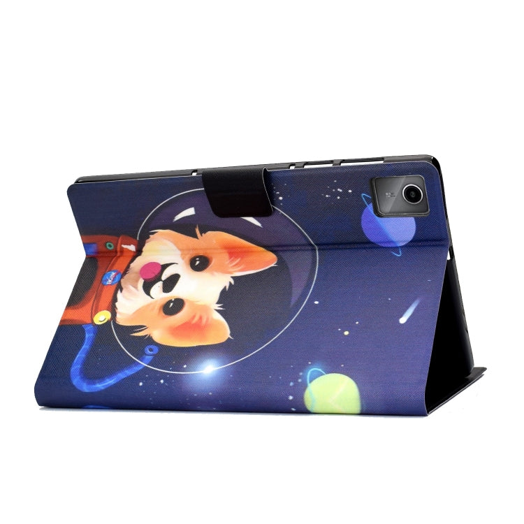 For Lenovo Tab M11 / Xiaoxin Pad 11 2024 Electric Pressed Colored Drawing Smart Leather Tablet Case(Space Dog) - Lenovo by buy2fix | Online Shopping UK | buy2fix