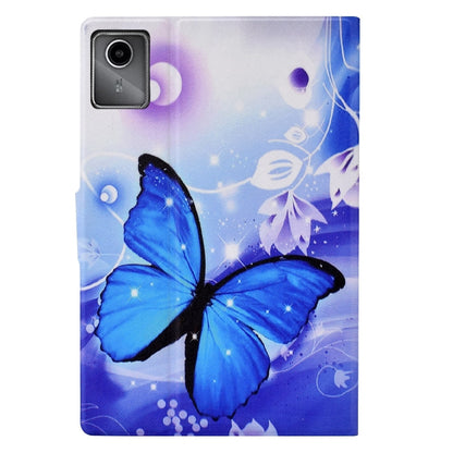 For Lenovo Tab M11 / Xiaoxin Pad 11 2024 Electric Pressed TPU Smart Leather Tablet Case(Blue Butterfly) - Lenovo by buy2fix | Online Shopping UK | buy2fix