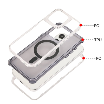 For iPhone 14 Dreamland MagSafe Magnetic 3 in 1 TPU + PC Phone Case(Transparent Black) - iPhone 14 Cases by buy2fix | Online Shopping UK | buy2fix