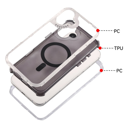 For iPhone 16 Plus Dreamland MagSafe Magnetic 3 in 1 TPU + PC Phone Case(Transparent Black) - iPhone 16 Plus Cases by buy2fix | Online Shopping UK | buy2fix