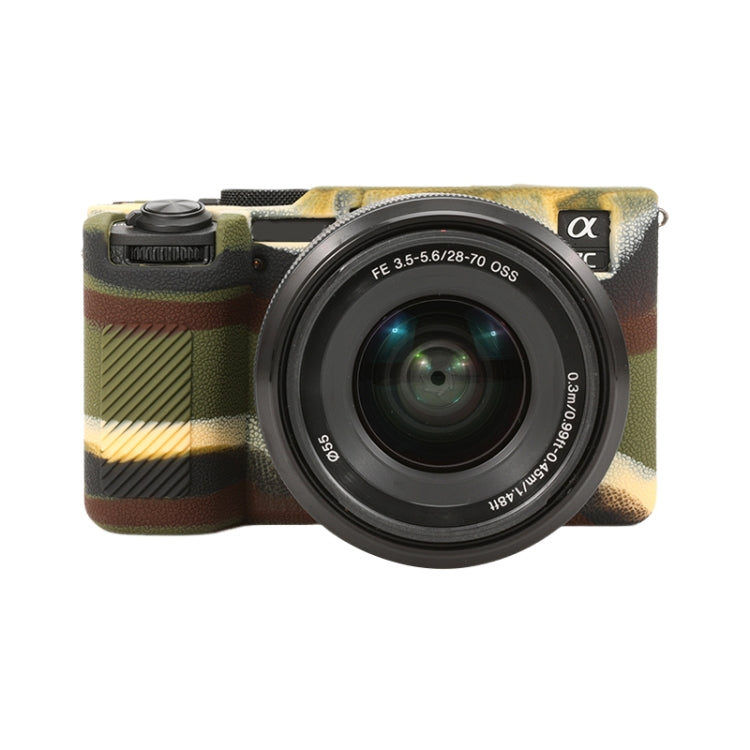 For Sony ILCE-7CM2 / A7C II / A7CR Litchi Texture Soft Silicone Protective Case(Camouflage) - Protective Case by buy2fix | Online Shopping UK | buy2fix