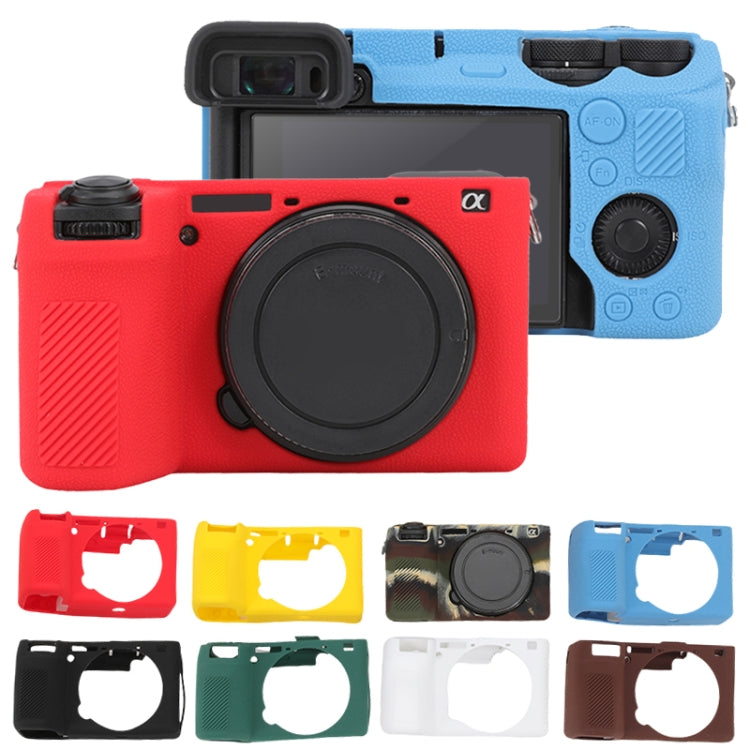 For Sony ILCE-6700 / A6700 Litchi Texture Soft Silicone Protective Case(Red) - Protective Case by buy2fix | Online Shopping UK | buy2fix