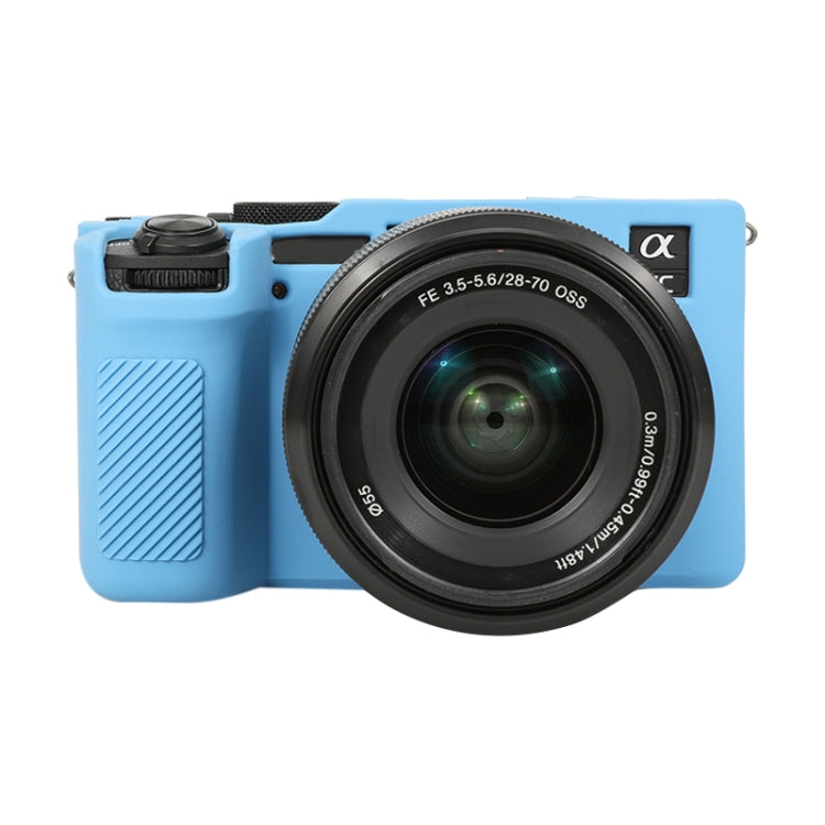 For Sony ILCE-7CM2 / A7C II / A7CR Glossy Soft Silicone Protective Case(Blue) - Protective Case by buy2fix | Online Shopping UK | buy2fix