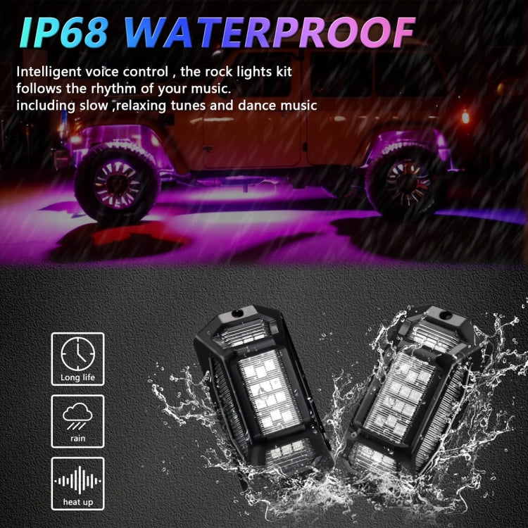 4 in 1 G6 RGB Colorful Car Chassis Light LED Music Atmosphere Light With Dual Control Remote Control - Atmosphere lights by buy2fix | Online Shopping UK | buy2fix