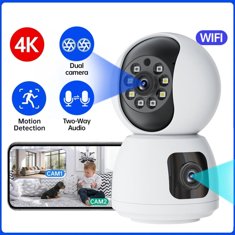 Y6203 4MP Zoom HD Indoor Waterproof Smart WiFi Camera, Specification:UK Plug(White) - Wireless Camera by buy2fix | Online Shopping UK | buy2fix