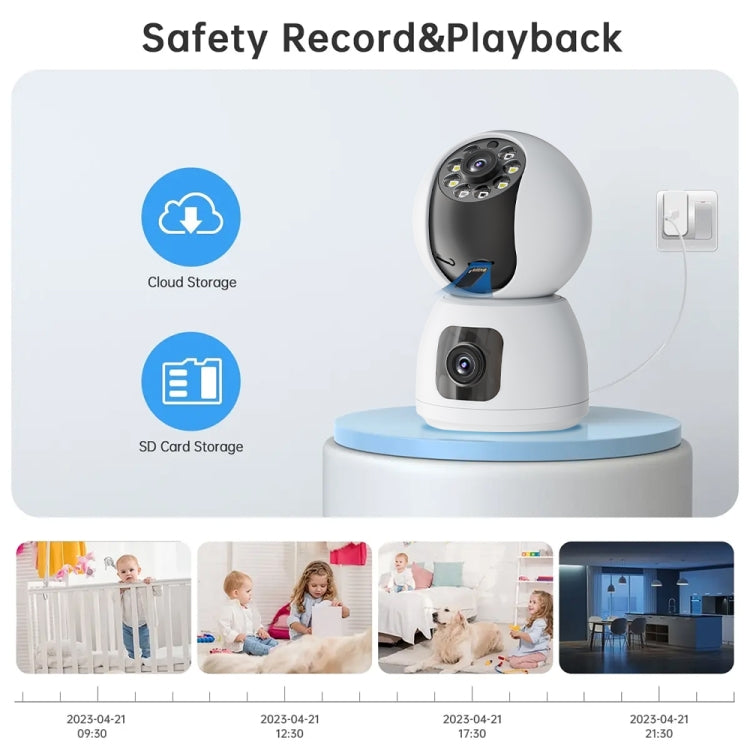 Y6203 4MP Zoom HD Indoor Waterproof Smart WiFi Camera, Specification:UK Plug(White) - Wireless Camera by buy2fix | Online Shopping UK | buy2fix