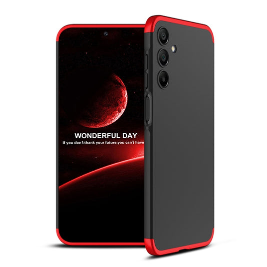 For Samsung Galaxy A15 GKK Three Stage Splicing Full Coverage PC Phone Case(Black Red) - Galaxy Phone Cases by GKK | Online Shopping UK | buy2fix