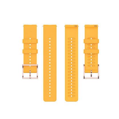 For Polar Ignite 20mm Dot Texture Watch Band(Yellow) -  by buy2fix | Online Shopping UK | buy2fix