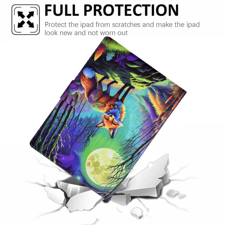 For Lenovo Tab M11/ Xiaoxin Pad 11 2024 Voltage Painted Smart Leather Tablet Case(Moonlight Fox) - Lenovo by buy2fix | Online Shopping UK | buy2fix