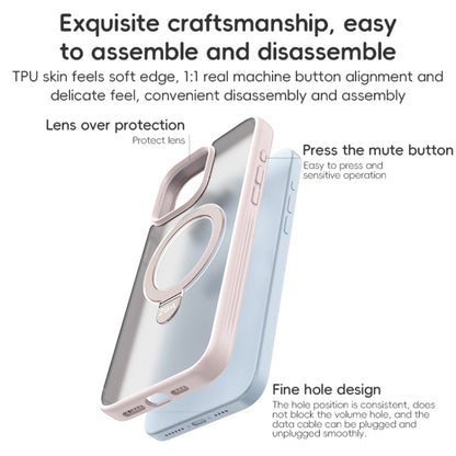 For iPhone 15 ZGA Magsafe Holder PC Hybrid TPU Phone Case(Grey) - iPhone 15 Cases by ZGA | Online Shopping UK | buy2fix