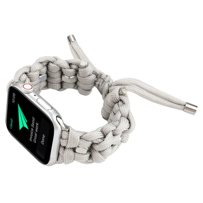 For Apple Watch Ultra 2 49mm Screw Nut Braided Paracord Watch Band(White) - Watch Bands by buy2fix | Online Shopping UK | buy2fix