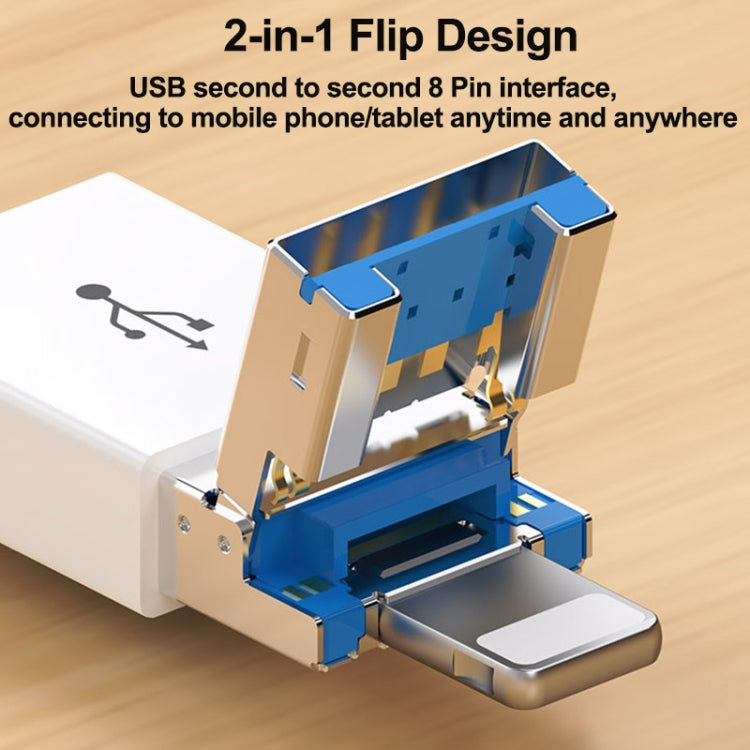 7 in 1 USB 3.0 + 8 Pin Interface Multi-function OTG Card Reader(White) - U Disk & Card Reader by buy2fix | Online Shopping UK | buy2fix