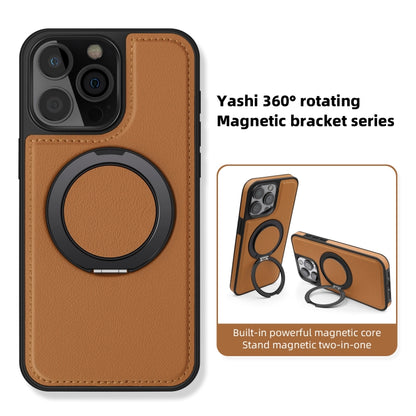 For iPhone 15 Plus Yashi 360 Degree Rotating MagSafe Bracket Phone Case(Purple) - iPhone 15 Plus Cases by buy2fix | Online Shopping UK | buy2fix