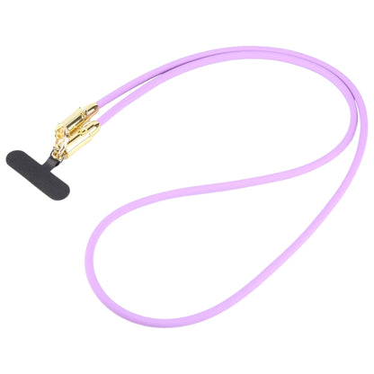 Type-C to 8 Pin Silicone Data Cable Phone Anti-lost Crossbody Lanyard, Length: 1.2m(Purple) - 2 in 1 Cable by buy2fix | Online Shopping UK | buy2fix