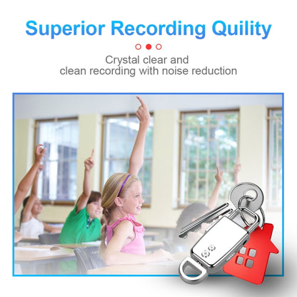 JNN S20 Zinc Alloy Keychain Voice Recorder, Memory:16GB(Silver) - Other Style by JNN | Online Shopping UK | buy2fix