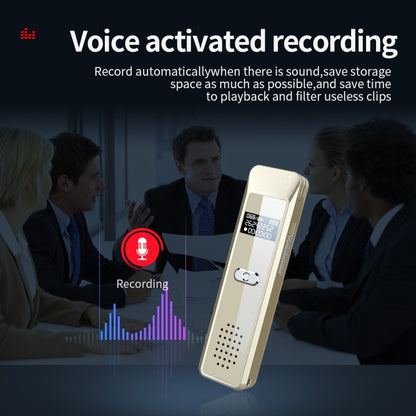 JNN Q7 Mini Portable Voice Recorder with OLED Screen, Memory:8GB(Gold) - Recording Pen by JNN | Online Shopping UK | buy2fix