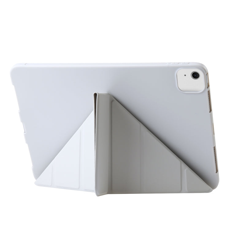 For iPad Air 11 2024 TPU Deformation Flip Leather Tablet Case with Holder(Grey) - iPad Air 11 2024 Cases by buy2fix | Online Shopping UK | buy2fix