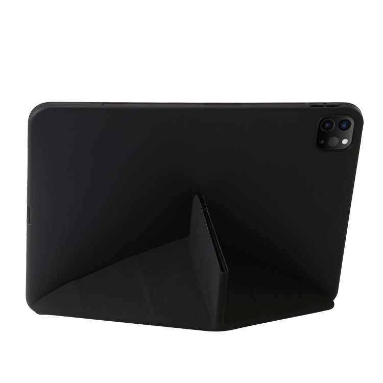 For iPad Pro 13 2024 TPU Deformation Flip Leather Tablet Case with Holder(Black) - iPad Pro 13 2024 Cases by buy2fix | Online Shopping UK | buy2fix